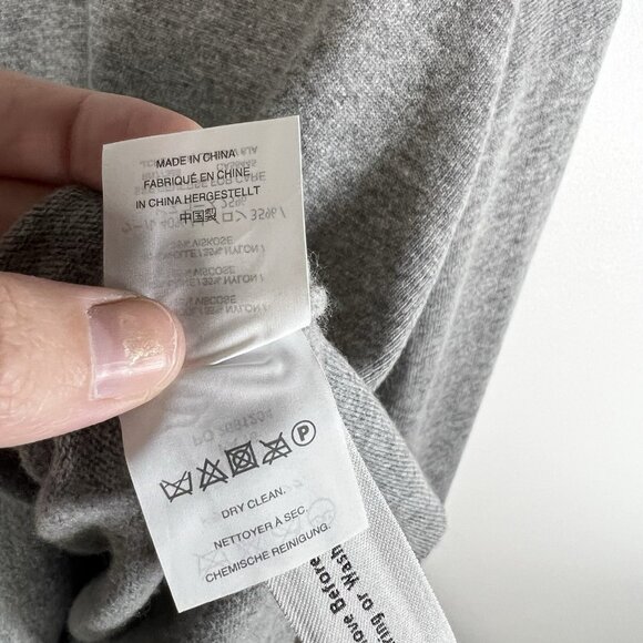 J Crew Sweater Women’s XL Grey Wool Blend V-Neck Long Sleeve Preppy NWT F4956 - Picture 7 of 10